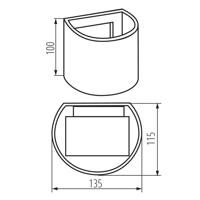 Kanlux REKA Homlokzati lámpatest fehér 510Lm IP54 REKA LED EL 7W-O-W 28993