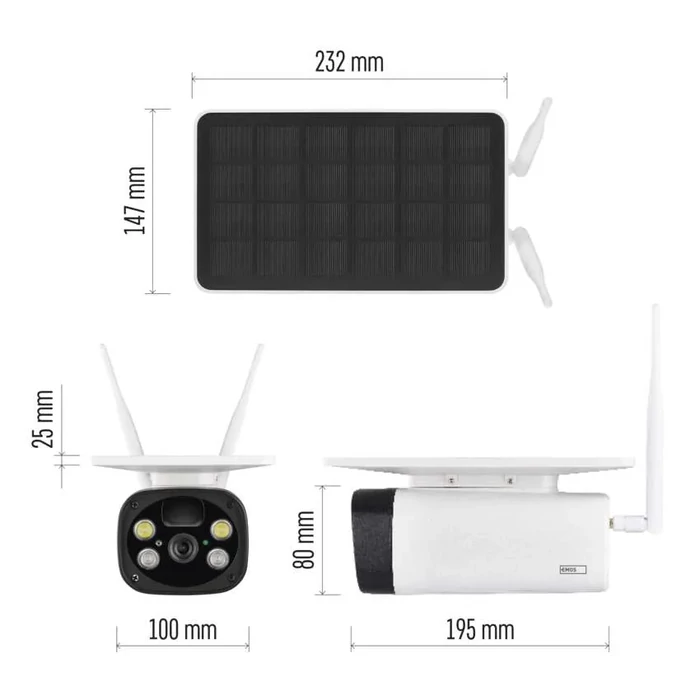 Emos GoSmart Kültéri akkumulátoros kamera IP-600 EYE wifivel és napelemmel H4056