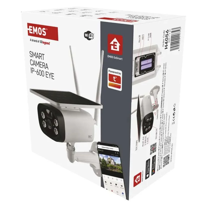 Emos GoSmart Kültéri akkumulátoros kamera IP-600 EYE wifivel és napelemmel H4056