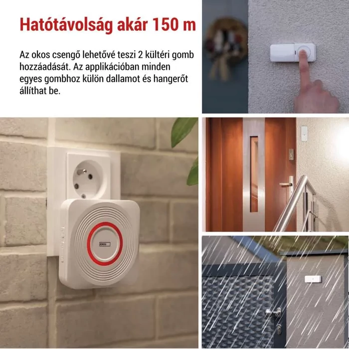 EMOS GoSmart Vezeték nélküli csengő P5735WS wifivel P5735WS