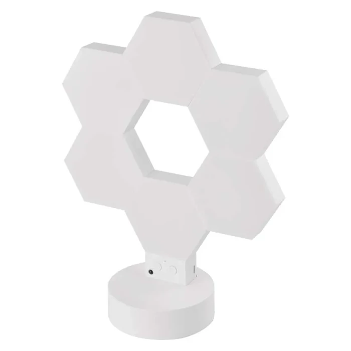 Emos GoSmart LED 5,5W okos dekorációs asztali lámpatest Hexagon fehér 6 részből álló RGBIC dimmelhető WiFi ZIW426R