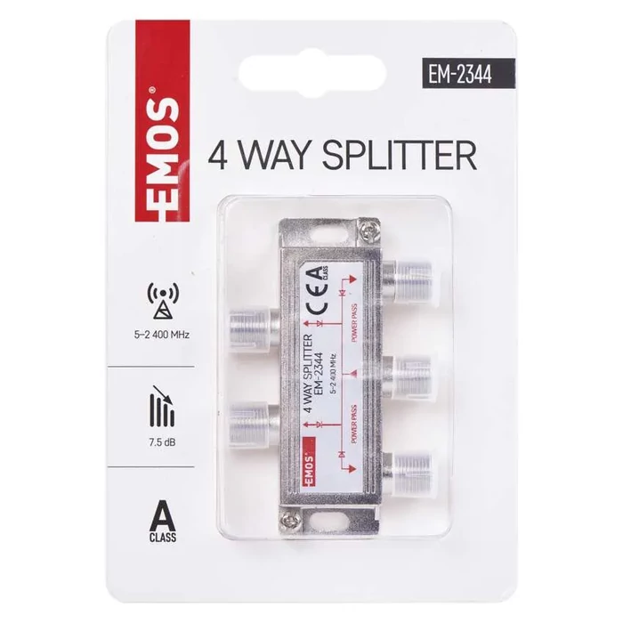 EMOS Antenna elosztó splitter 5–2 400 MHz 7,5 dB EM2344 J0104