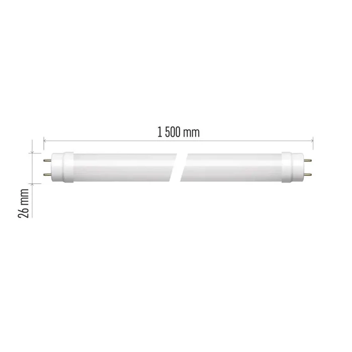 EMOS LED Fénycső 6500K T8 24W 2640 lm 150 cm 110 lm/W 260° Hideg fehér Z73136