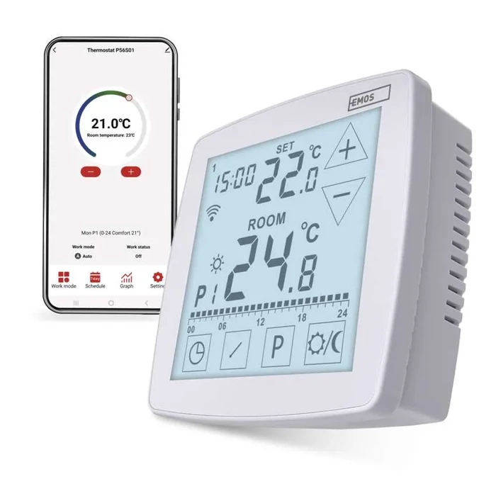 Emos GoSmart Programozható vezetékes szobatermosztát WiFi-vel P56S01