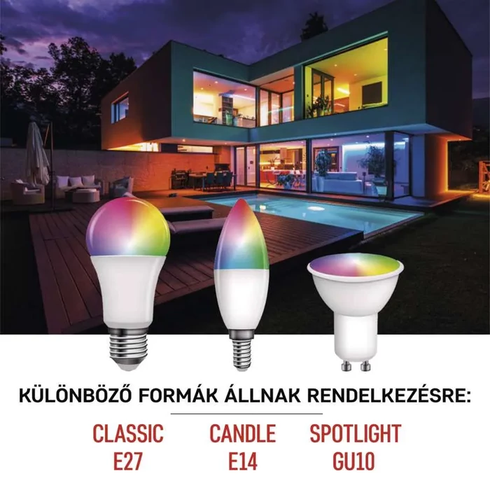 Emos gosmart LED izzó GoSmart A65 E27 14W (94W) 1400 lm RGB dimmelhető WiFi ZQW516R