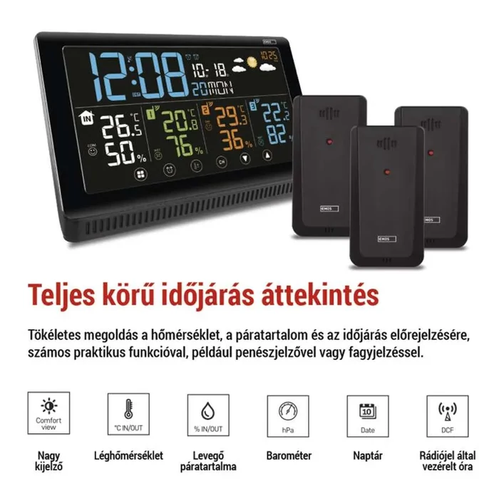 EMOS Meteorológiai időjárás állomás E8614