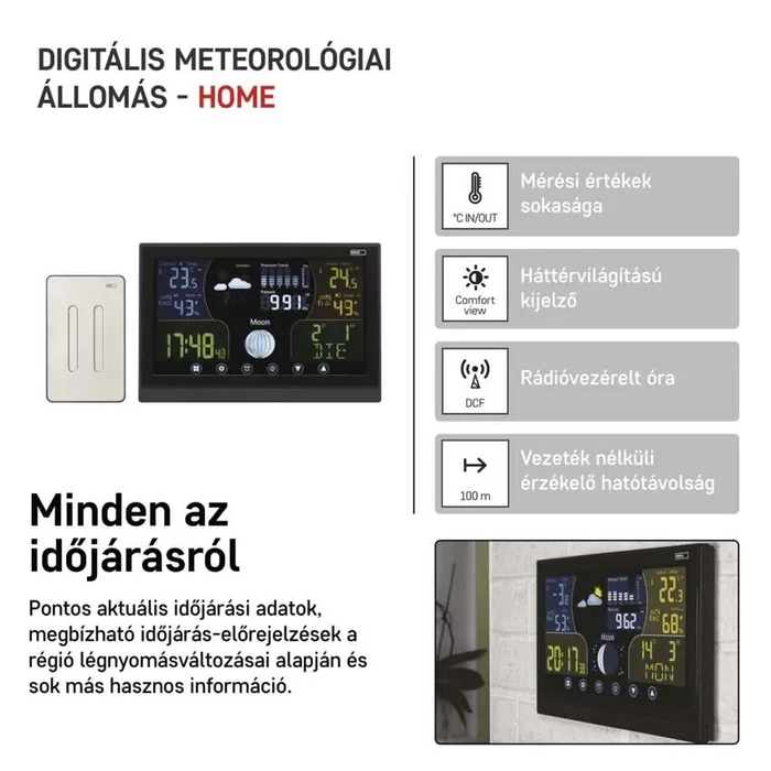 EMOS Meteorológiai időjárás állomás E6018
