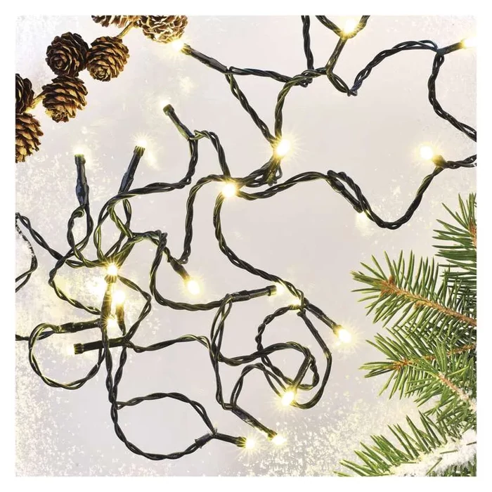 Emos LED karácsonyi fényfüzér, 24 m, kültéri és beltéri, meleg fehér, programozható időzíthető D4AW25