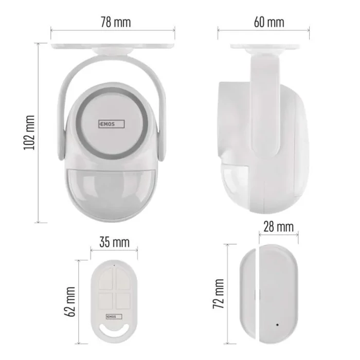 GoSmart riasztó IP‑126L GUARDIAN mozgásérzékelővel, 6× ajtó/ablak érzékelő, WiFi H5030