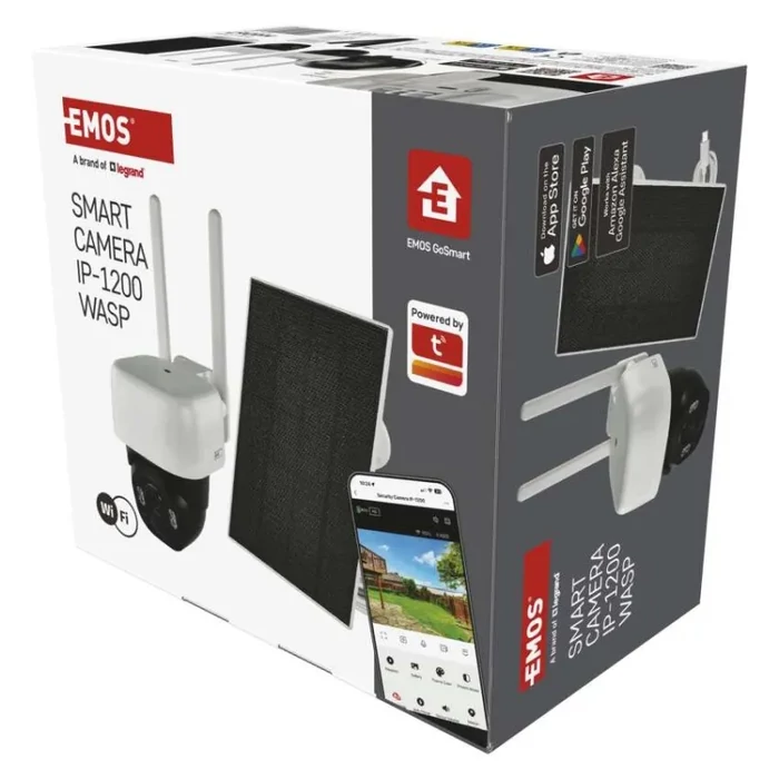 Emos GoSmart Kültéri akkumulátoros kamera IP-1200 WASP wifivel és napelemmel H4067