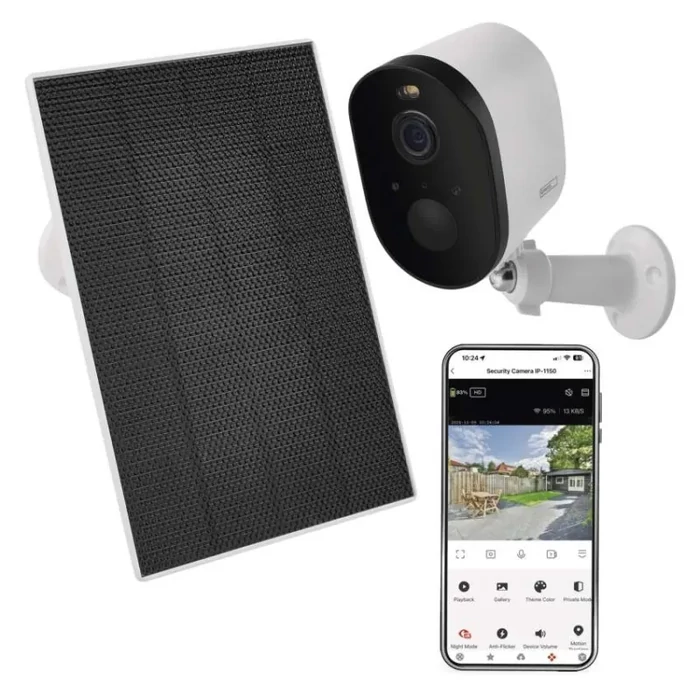 Emos GoSmart Kültéri akkumulátoros kamera IP-1150 SNAP wifivel és napelemmel H4073