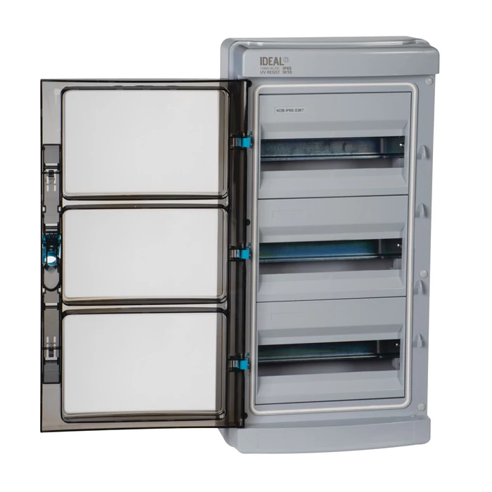 Kanlux falon kívüli lakáselosztó 3x12 36 modul IP65 KDB elosztódoboz IK 10 KDB-IP65 38455