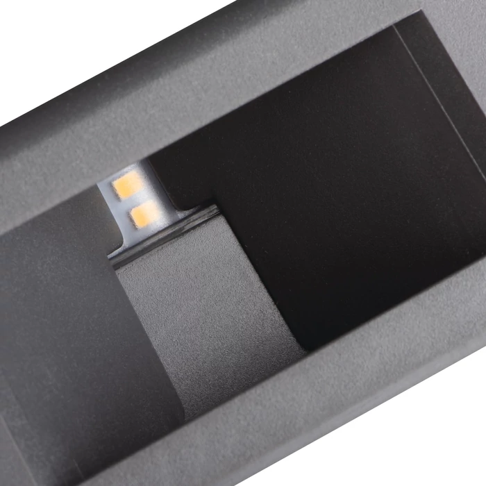 KANLUX REFAZI kültéri fali homlokzat grafit lámpatest LED 6W 360lm 4000K REFAZI EL 6W-F-GR lámpa 39181