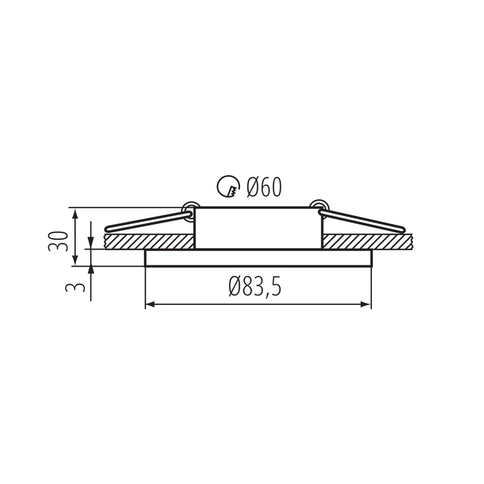 Kanlux Dekorációs spot lámpatest GU10 IP20/44 TALU DSO-W 39540