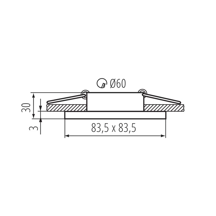 Kanlux Dekorációs spot fekete lámpatest GU10 IP20/44 TALU DSL-B 39543
