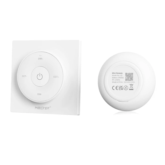 Miboxer LED szalag fényerő és színhőmérséklet szabályzó mini távirányító fehér K2