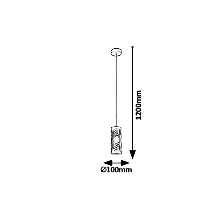 Rábalux Oberon függeszték barna IP20 5338
