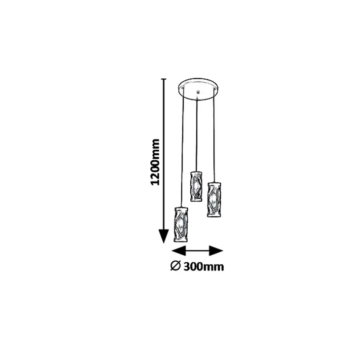 Rábalux Oberon függeszték barna IP20 5339