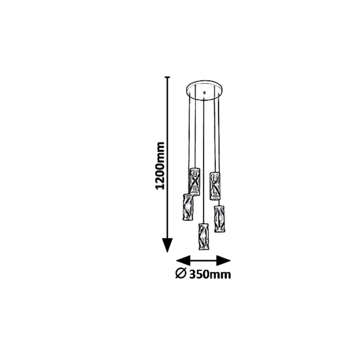 Rábalux Oberon függeszték barna IP20 5340