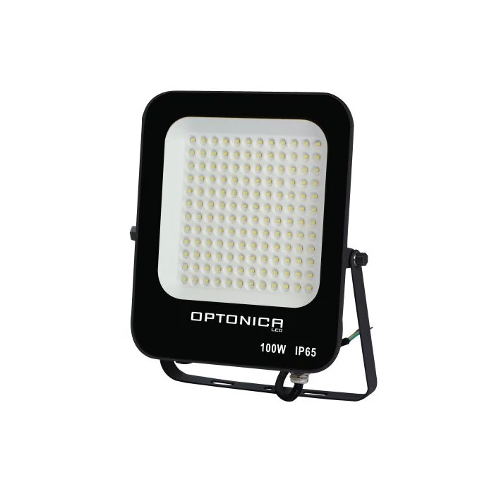 Optonica LED reflektor fekete 100W 9000lm 2700K meleg fehér IP65 5735