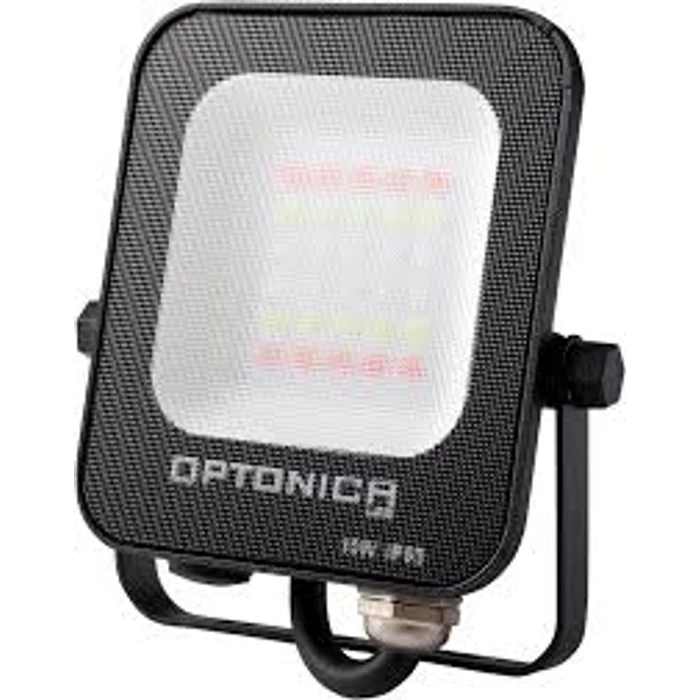 Optonica LED RGB SMD 10W 900Lm 90lm/W reflektor fényvető fekete testtel távirányítóval RGB IP65 5754