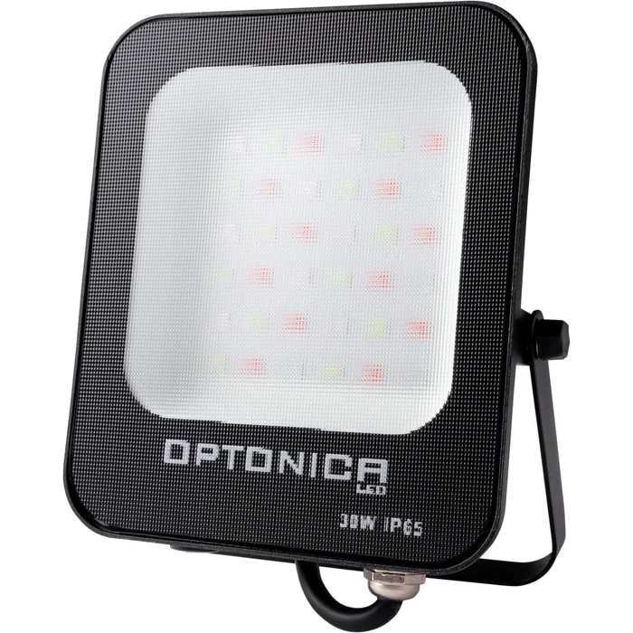 Optonica LED RGB SMD 30W 2700Lm 90lm/W reflektor fényvető távirányítóval fekete testtel RGB IP65 5755