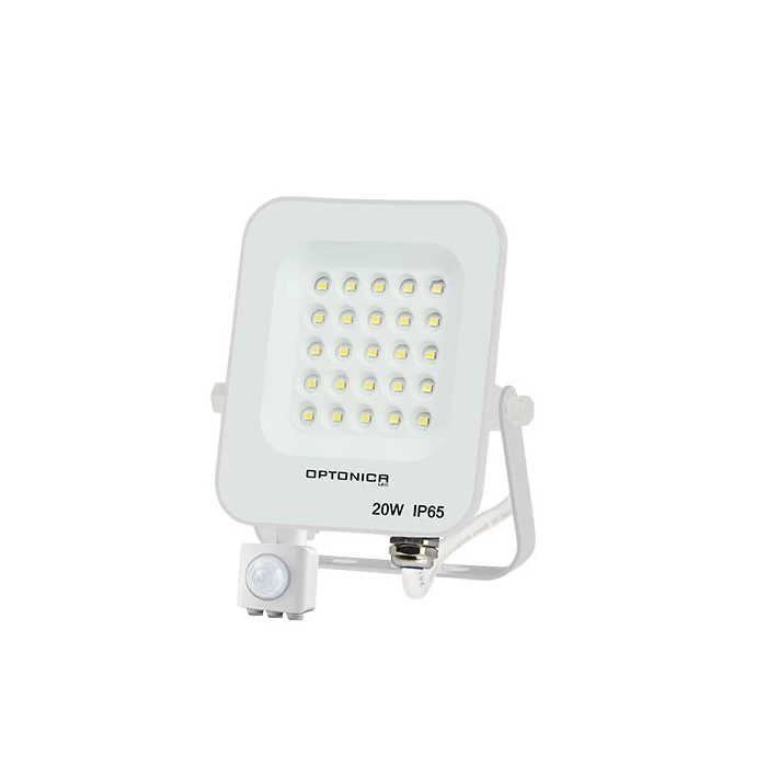 Optonica LED reflektor mozgásérzékelővel fehér 20W 1800lm 2700K meleg fehér IP65 5765