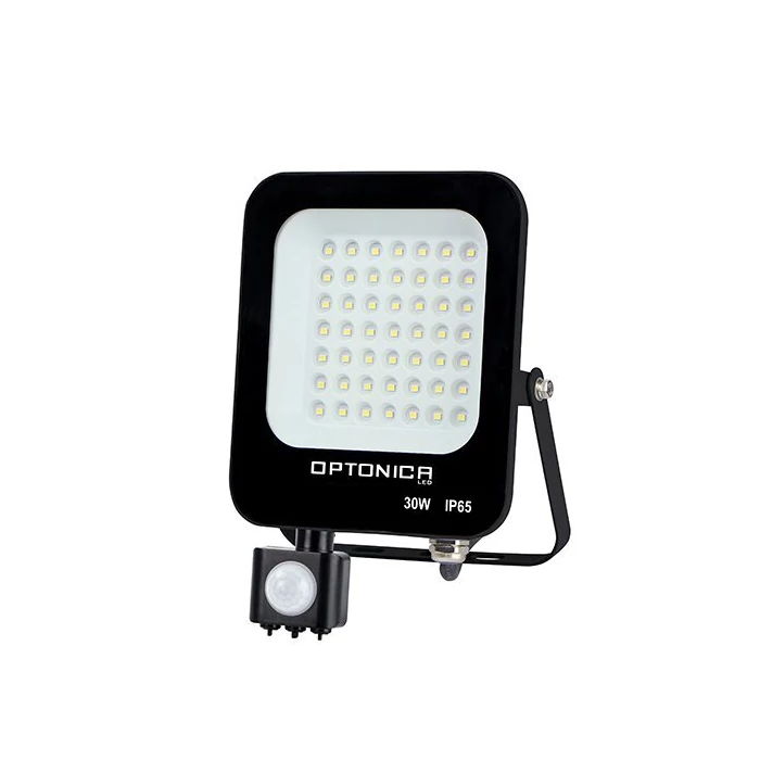 Optonica LED reflektor mozgásérzékelővel fekete 30W 2700lm 2700K meleg fehér IP65 5779