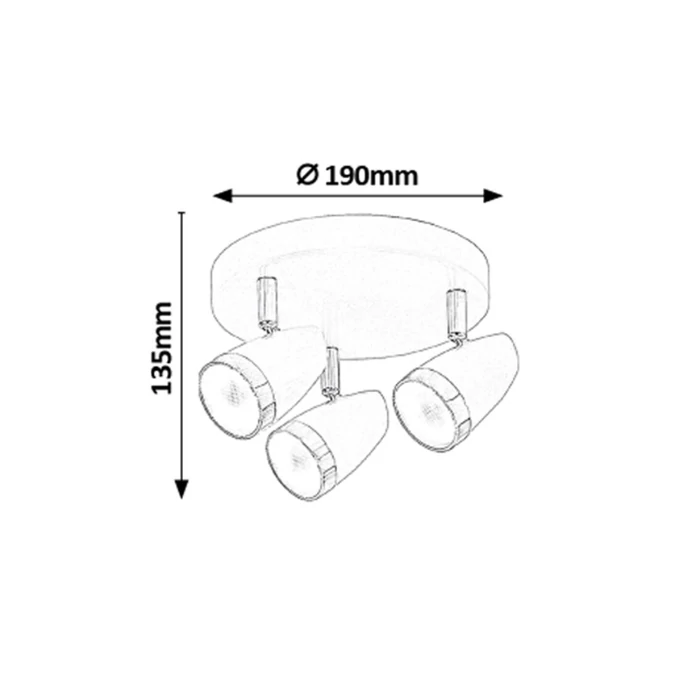 Rábalux Karen mennyezeti spotlámpa antracit IP20 6514