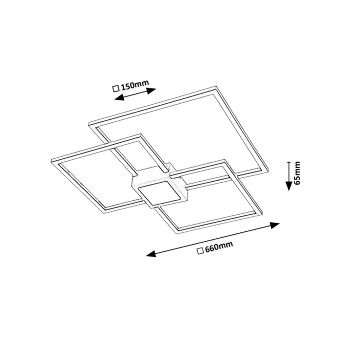 Rábalux Thabita mennyezeti lámpa matt fekete IP20 6868