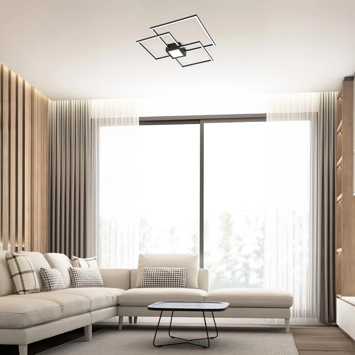 Rábalux Thabita mennyezeti lámpa matt fekete IP20 6868