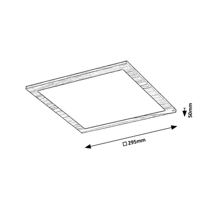 Rábalux Almond mennyezeti LED panel 295x295mm bükk 12W 1260lm 4000K IP20 6907