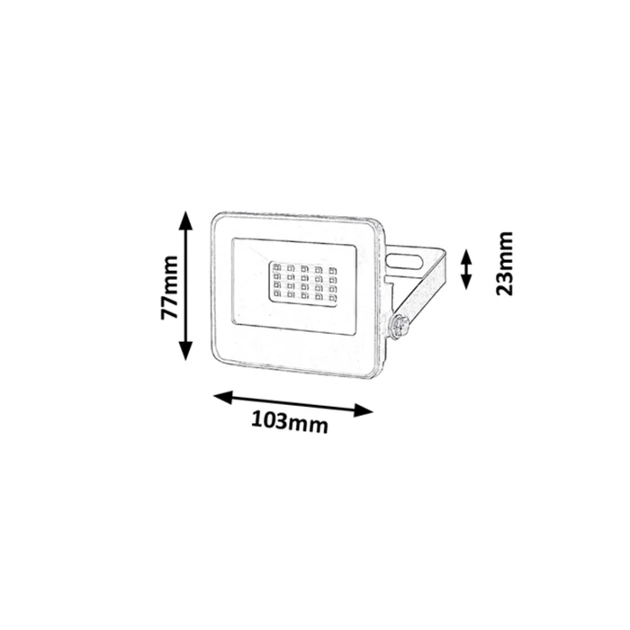 Rábalux Flood LED reflektor 10W 1100lm 4000K fekete IP65 7062