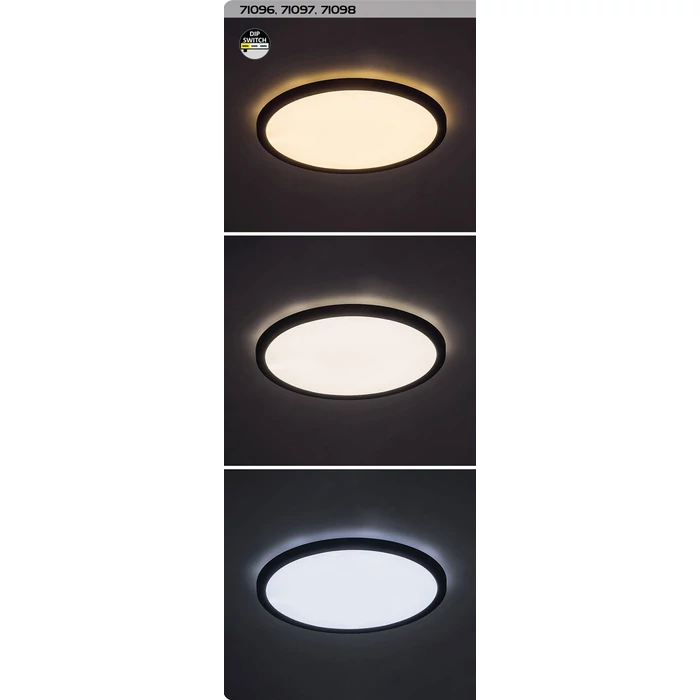 Rábalux Gonzalo mennyezeti LED lámpa 24W 1600lm CCT fekete 71096