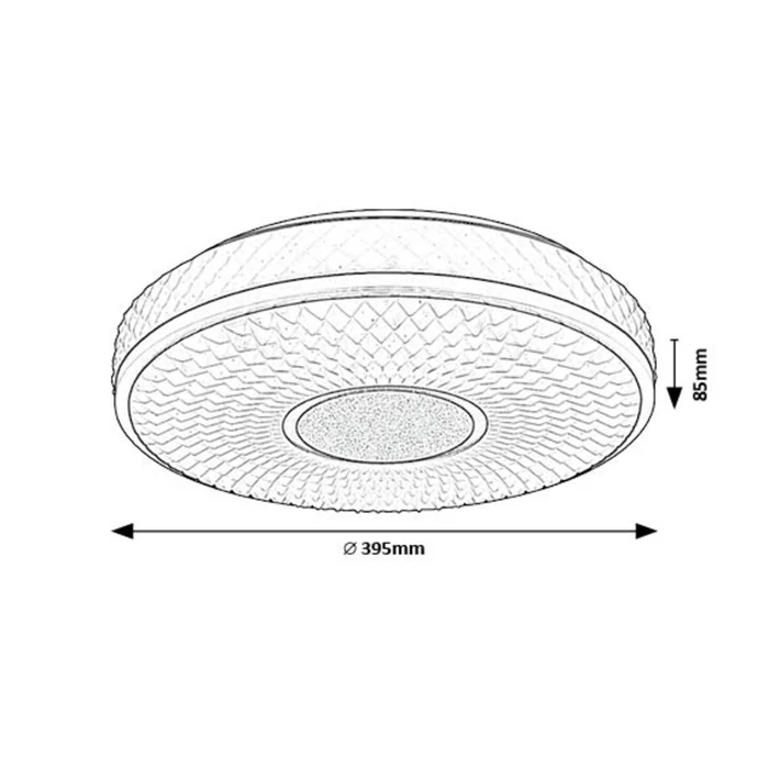 Rábalux Sedona2 mennyezeti LED lámpa 24W 1680lm 4000K fekete 71137