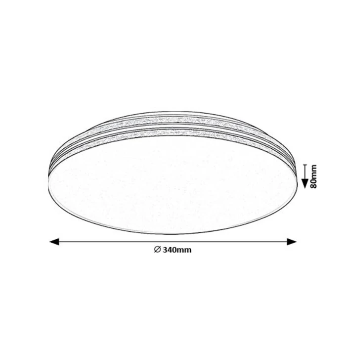 Rábalux Oscar2 mennyezeti LED lámpa 18W 1350lm 4000K fehér kör ezüst csík 71175