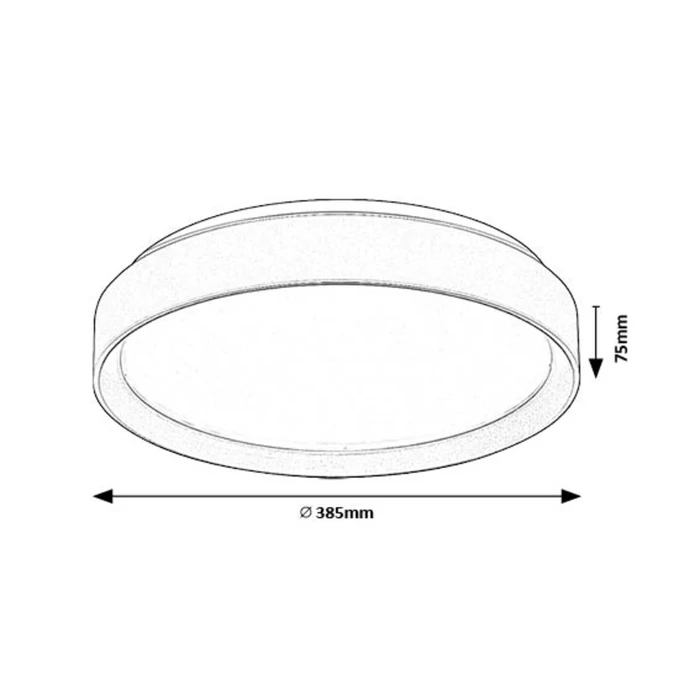 Rábalux Liatris2 mennyezeti LED lámpa 24W 1200lm 4000K D38 5cm szürke mennyezeti lámpa 71185