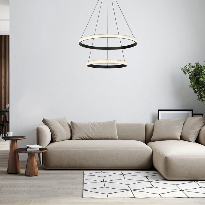 Rábalux Grete függeszthető LED lámpa 60W 3450lm 3000K fekete 72259