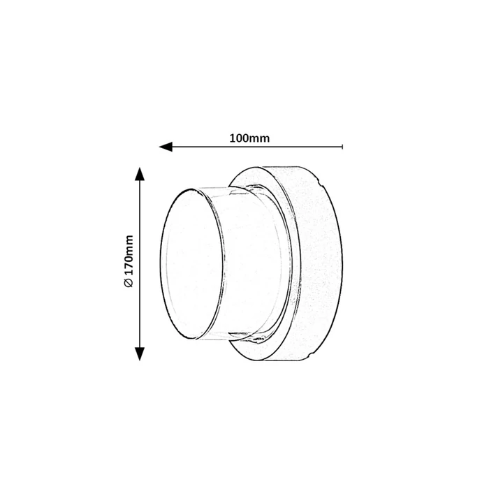 Rábalux Durbe kültéri fali/mennyezeti lámpa fekete IP54 7246