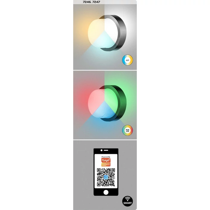 Rábalux Durbe kültéri fali/mennyezeti lámpa fekete IP54 7246