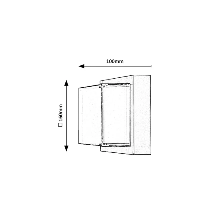 Rábalux Durbe kültéri fali/mennyezeti lámpa fekete IP54 7247