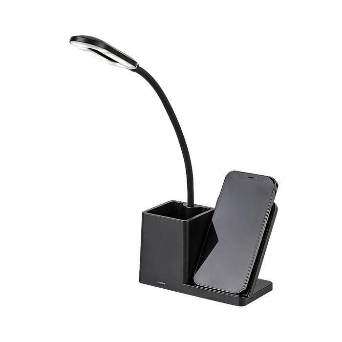 Rábalux Cerie asztali led lámpa 4W 200Lm 3000-4000-6500 fekete vezeték nélküli töltés 74232