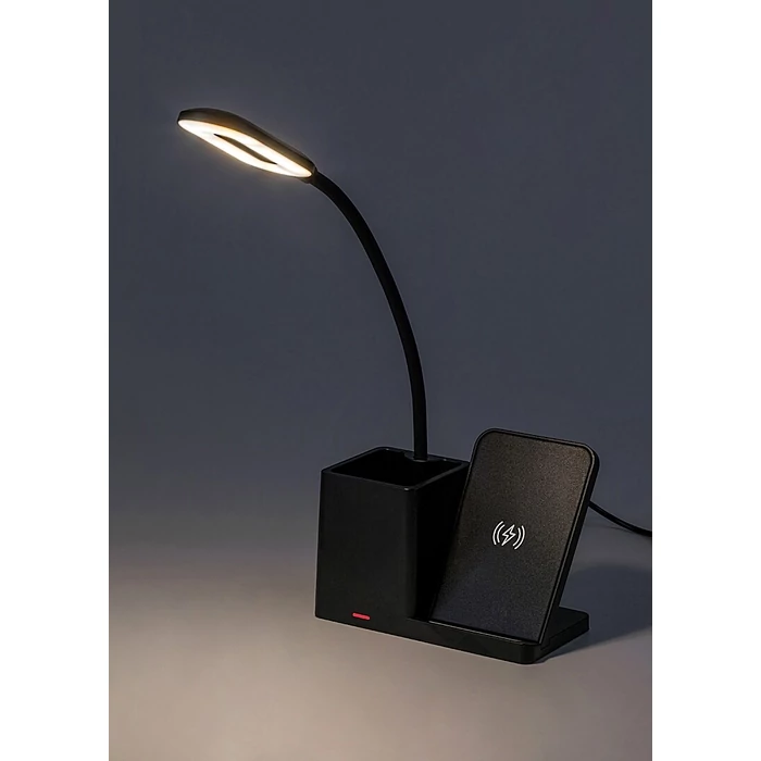 Rábalux Cerie asztali led lámpa 4W 200Lm 3000-4000-6500 fekete vezeték nélküli töltés 74232