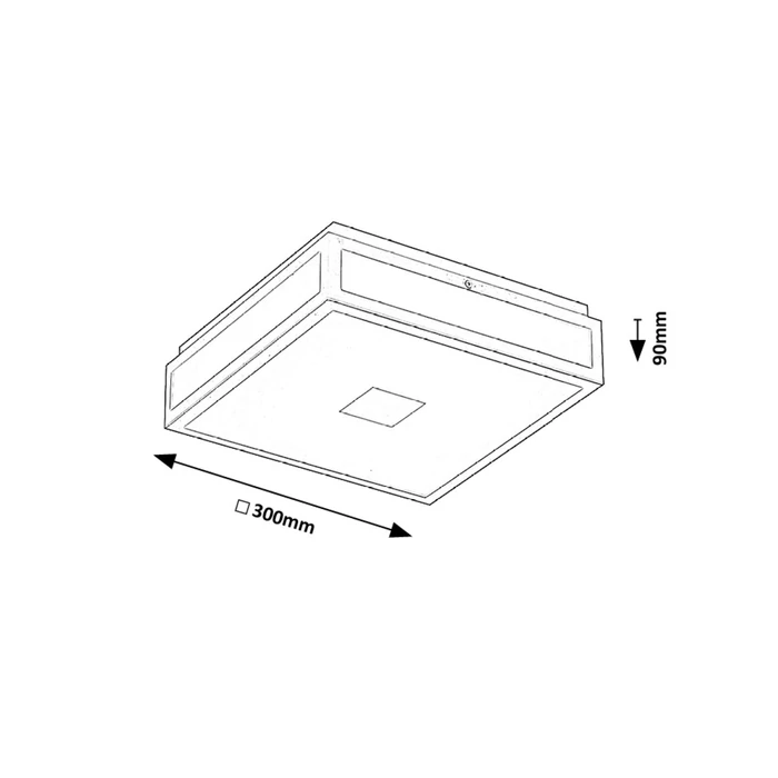 Rábalux Zoya mennyezeti LED lámpa 18W 1390lm 4000k 30x30cm króm 75032