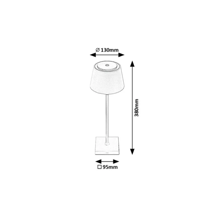Rábalux Taena LED 4W 200 Lm asztali lámpa fekete IP44 76010