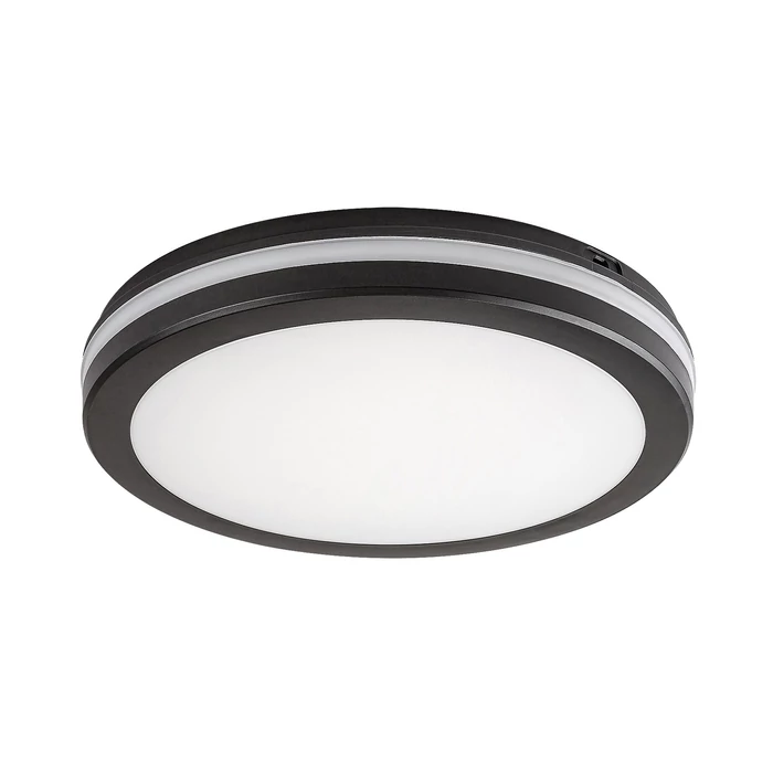 Rábalux Indre LED kültéri mennyezeti lámpa 28W 2450lm CCT fekete IP54 77035