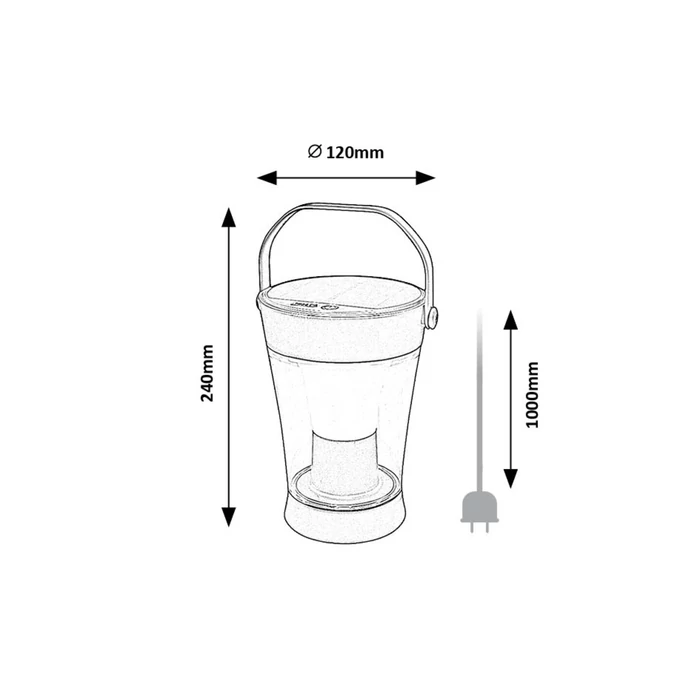 Rábalux Angers RGB LED kültéri napelemes lámpa 3W 300lm 4000K szürke IP54 77039