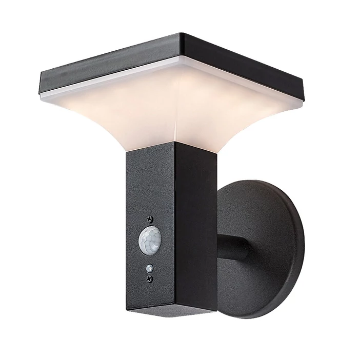 Rábalux Geleen LED kültéri napelemes lámpa 4W 400lm 3000K fekete IP44 77044