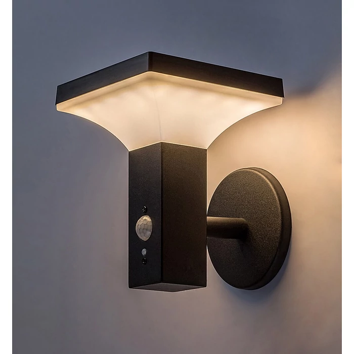 Rábalux Geleen LED kültéri napelemes lámpa 4W 400lm 3000K fekete IP44 77044