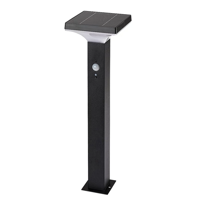Rábalux Geleen LED kültéri napelemes lámpa 4W 400lm 3000K fekete IP44 77045